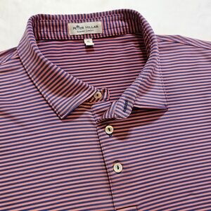 Peter Millar Summer Comfort Golf Polo, Mens XL Pink Purple Stripes